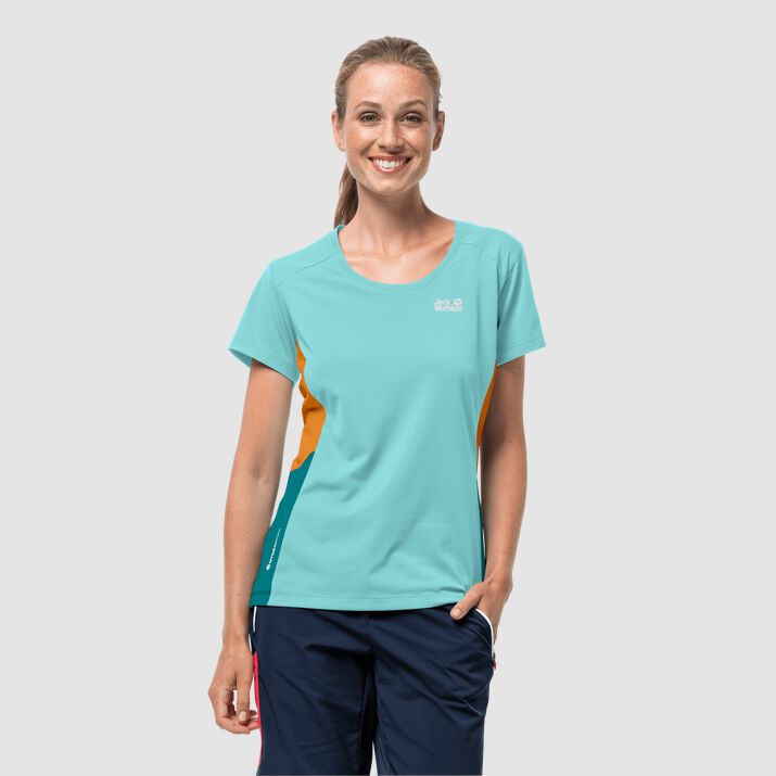 T-shirt Jack Wolfskin Narrows Mujer Verde Menta Mexico-7296185